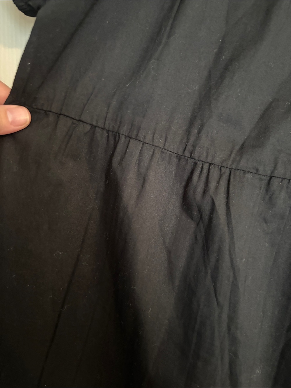 Old Navy Black Mini Dress with Scoop Neck and Puff Sleeves - Picture 4 of 9